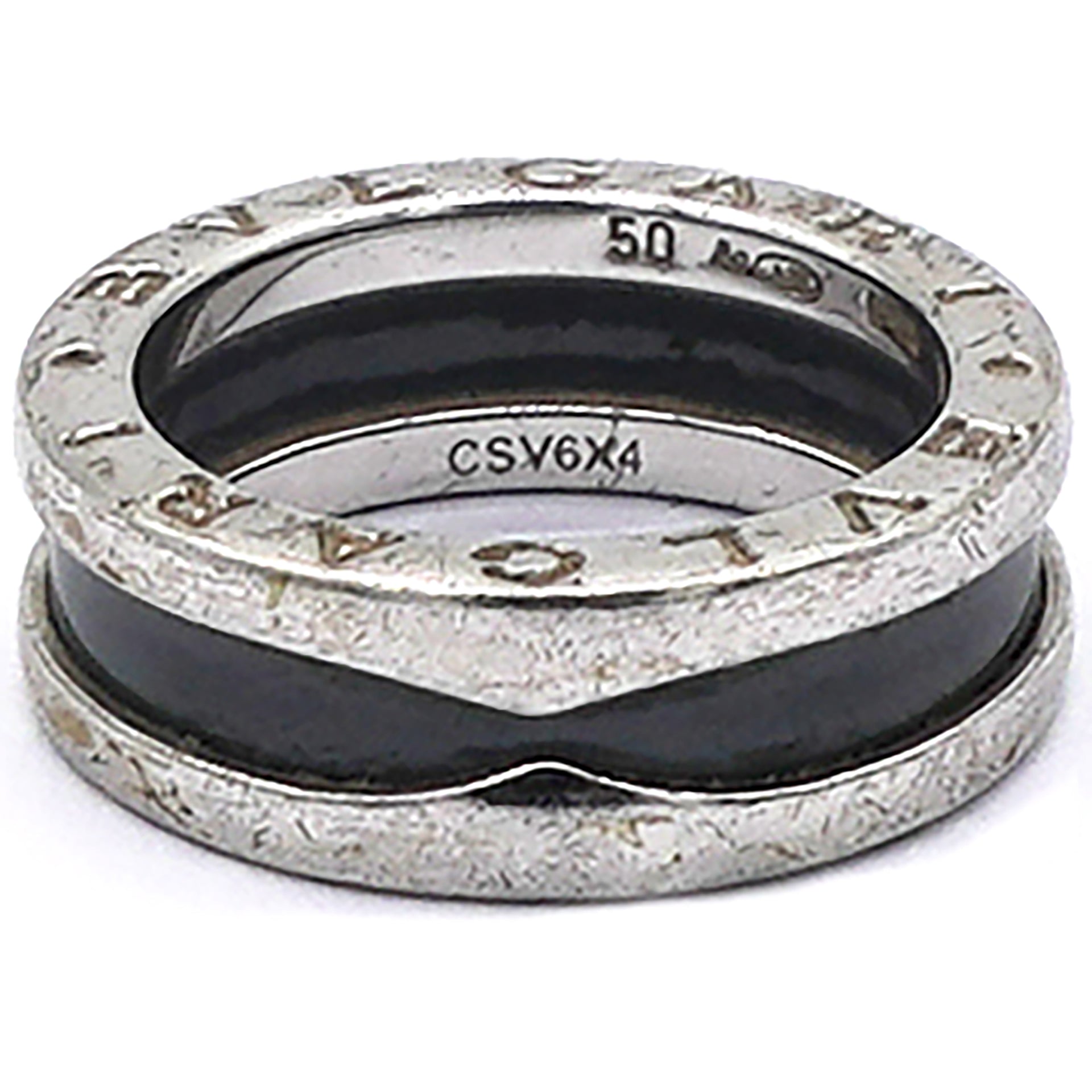 B.Zero1 Save The Children Ceramic Sterling Silver Ring Size 50