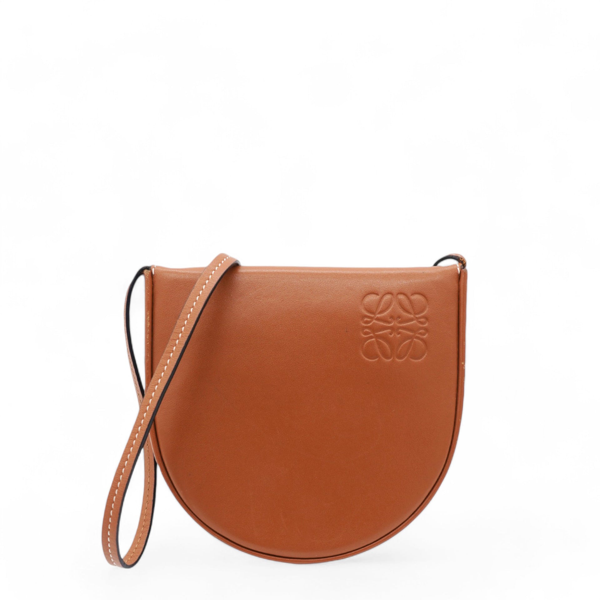 Soft Calfskin Mini Heel Pouch Tan