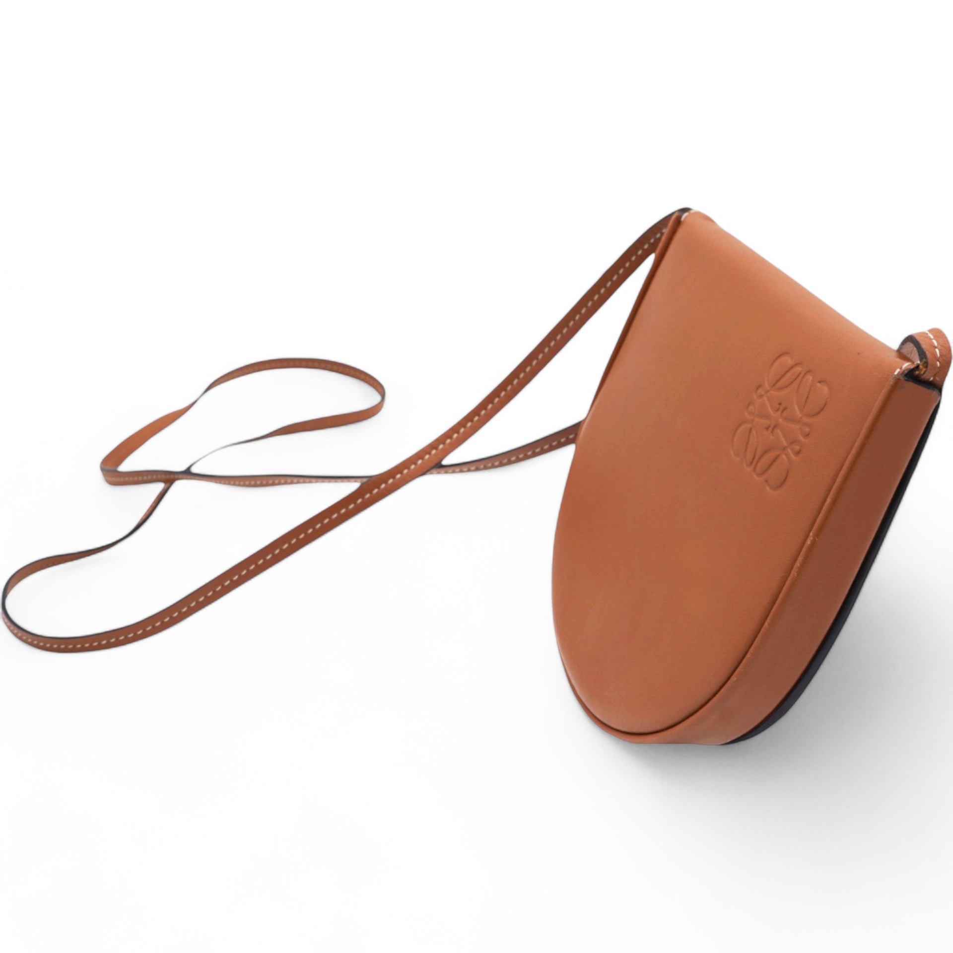 Soft Calfskin Mini Heel Pouch Tan