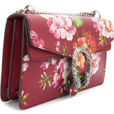 Calfskin Blooms Print Medium Dionysus Shoulder Bag Romantic Cherry Multicolor