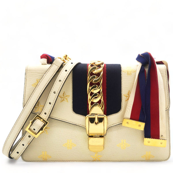 Gucci white sylvie bag clearance