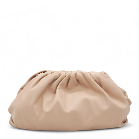 Smooth Butter Calf The Pouch Oversized Clutch Nude