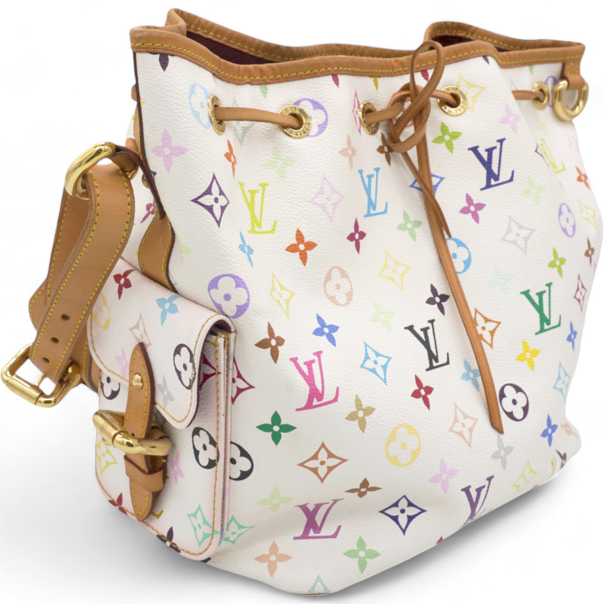 Monogram Multicolor Petit Noe White