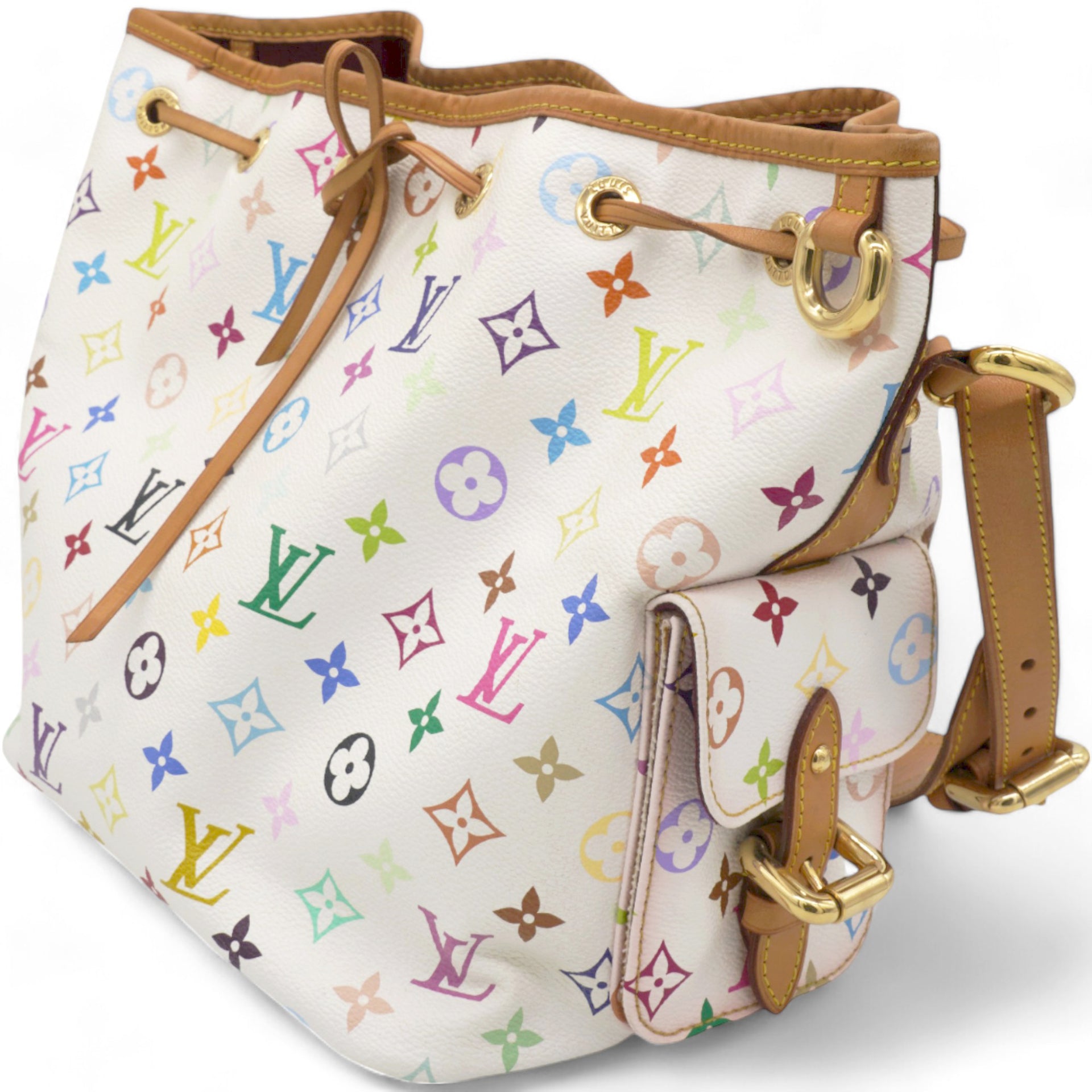 Monogram Multicolor Petit Noe White