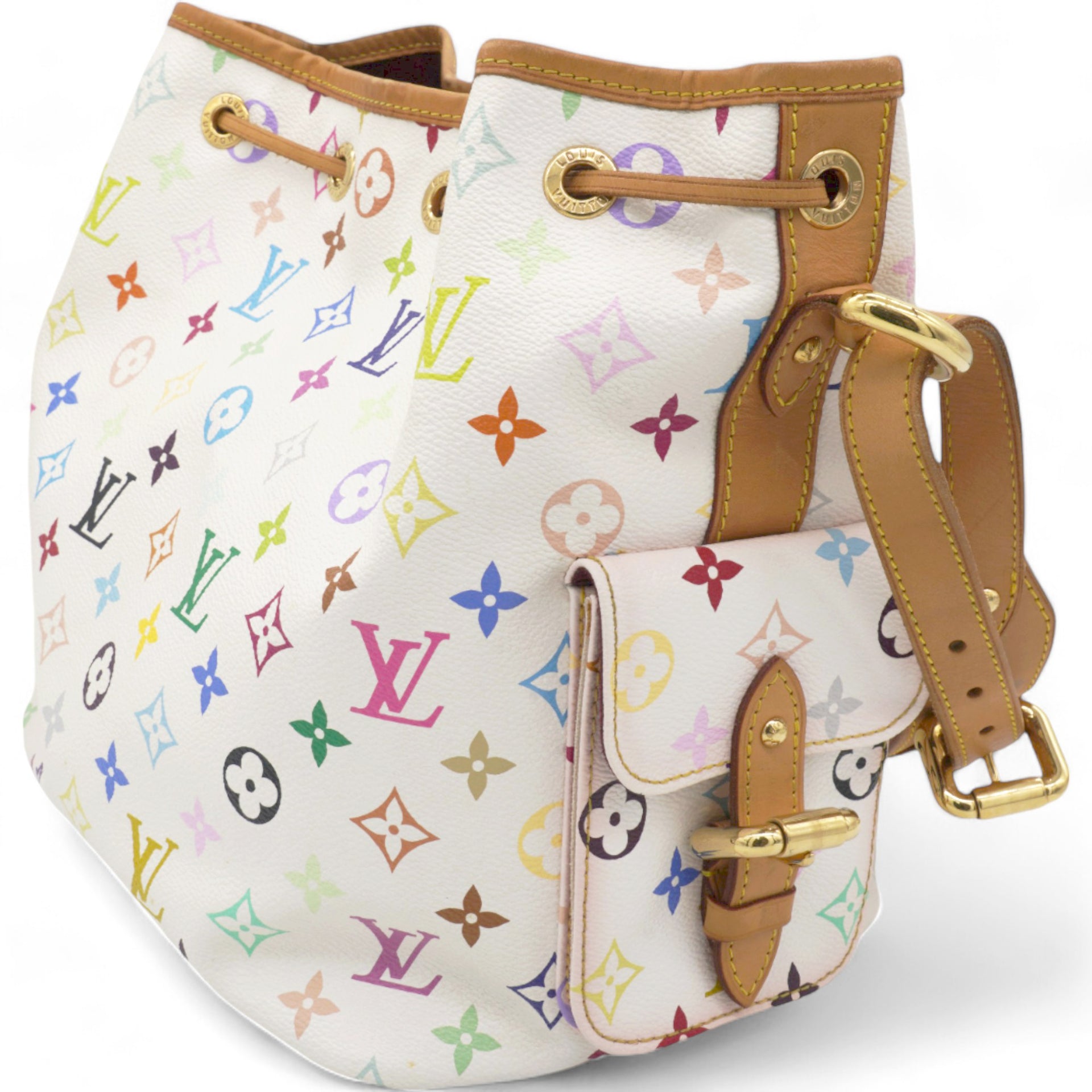 Monogram Multicolor Petit Noe White