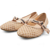 Resille Ribbon Miss J'Adior Ballet Flat Size 38.5