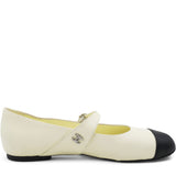 Lambskin Flats Ivory Size 38