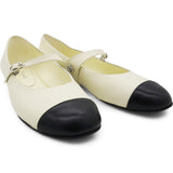 Lambskin Flats Ivory Size 38