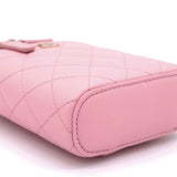 Caviar Quilted Small Vertical Coco Beauty Vanity Case With Chain Pink Sakura