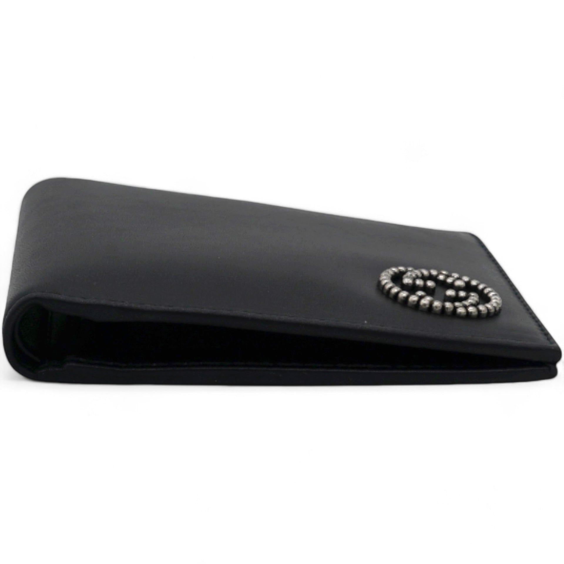 Calfskin Interlocking G Bi-Fold Wallet Black