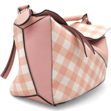 Calfskin Gingham Puzzle Bag Salom Medium