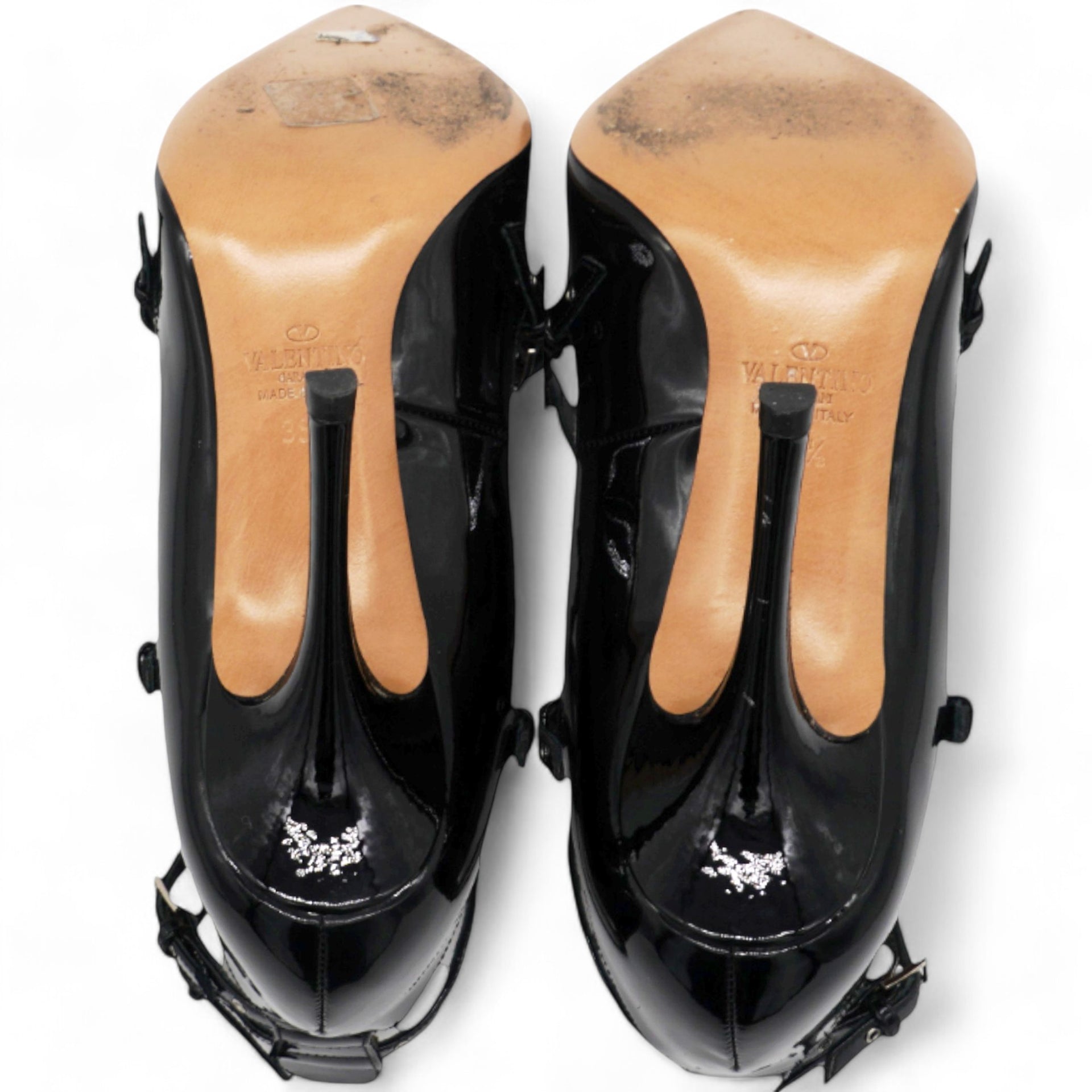 Garavani Patent Love Latch 100mm Pumps Black Poudre Size 36.5