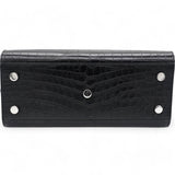 Calfskin Crocodile Embossed Small Sac De Jour Black