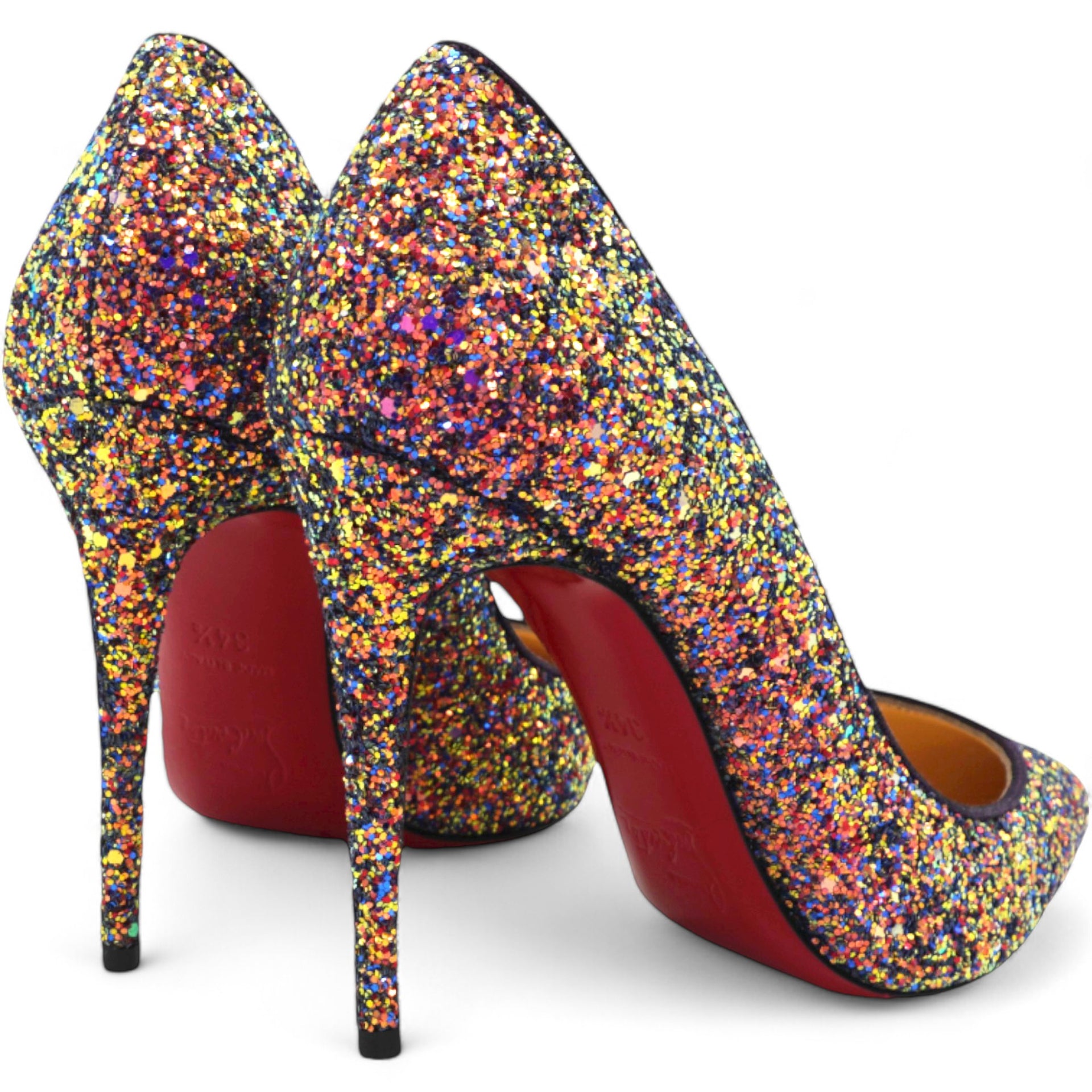 Christian Louboutin Glitter Milkyway Pigalle Follies 100 Pumps Multicolor Size 34.5 STYLISHTOP