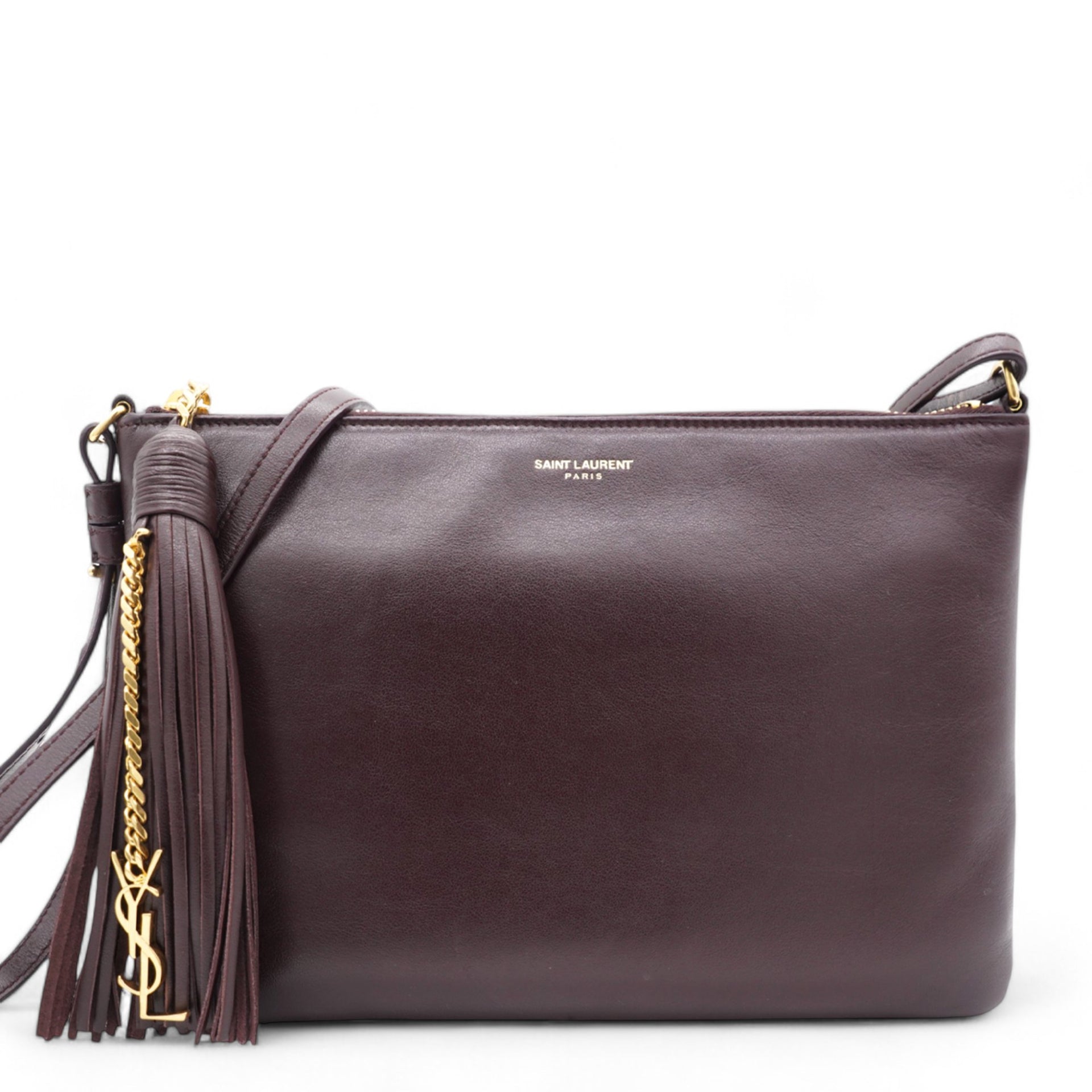 Calfskin Teen Monogram Crossbody Bag Bordeaux