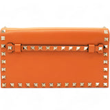 Garavani Nappa Rockstud Wristlet Clutch Camel