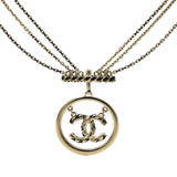 Gold CC Chanel Vintage Charm Necklace