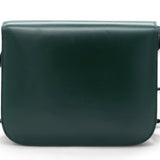 Spazzolato Calfskin Classic Box Medium Flap Bag Dark Green