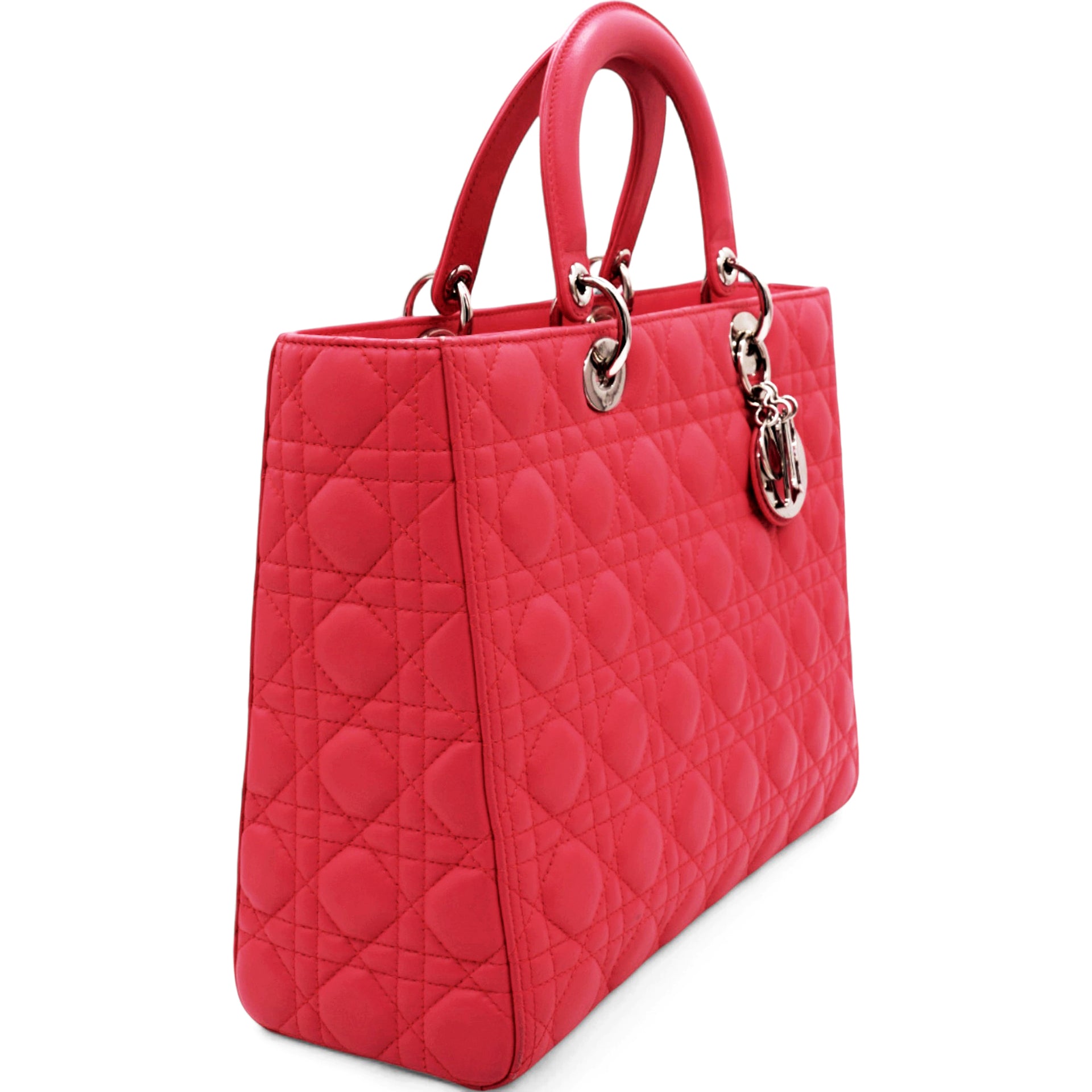 Lambskin Cannage Large Lady Dior Pink