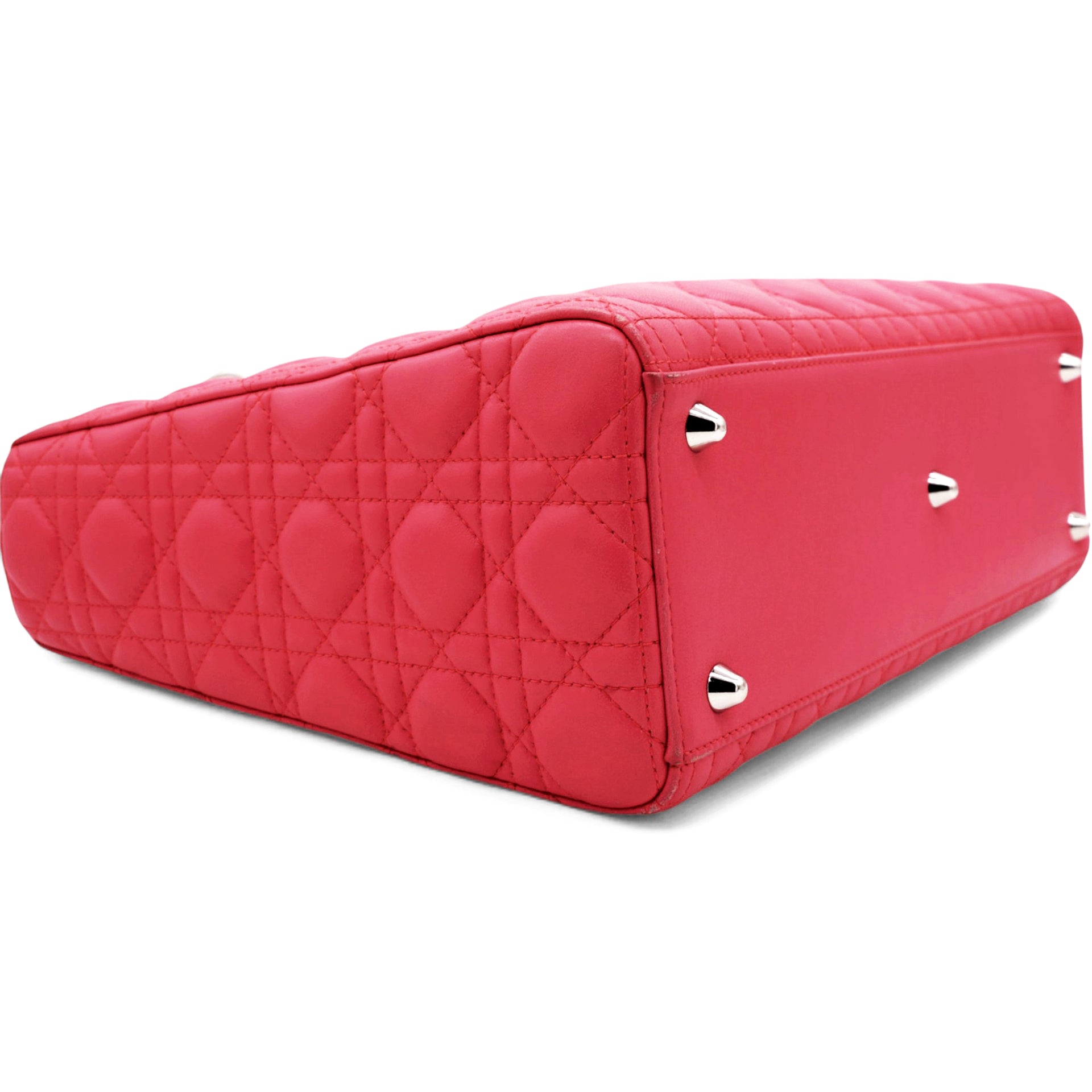 Lambskin Cannage Large Lady Dior Pink