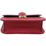 Vitello Mini Glam Lock Rockstud Flap Red