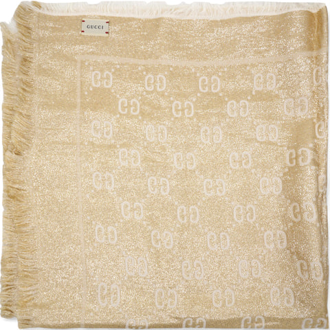 GG wool shawl Gold