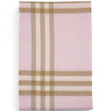 Pink Giant Check Cashmere Scarf