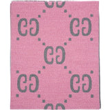 GG Jacquard Scarf Pink / Grey