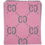 GG Jacquard Scarf Pink / Grey