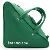 Shiny Day Calfskin S Triangle Duffle Vert Irlandais