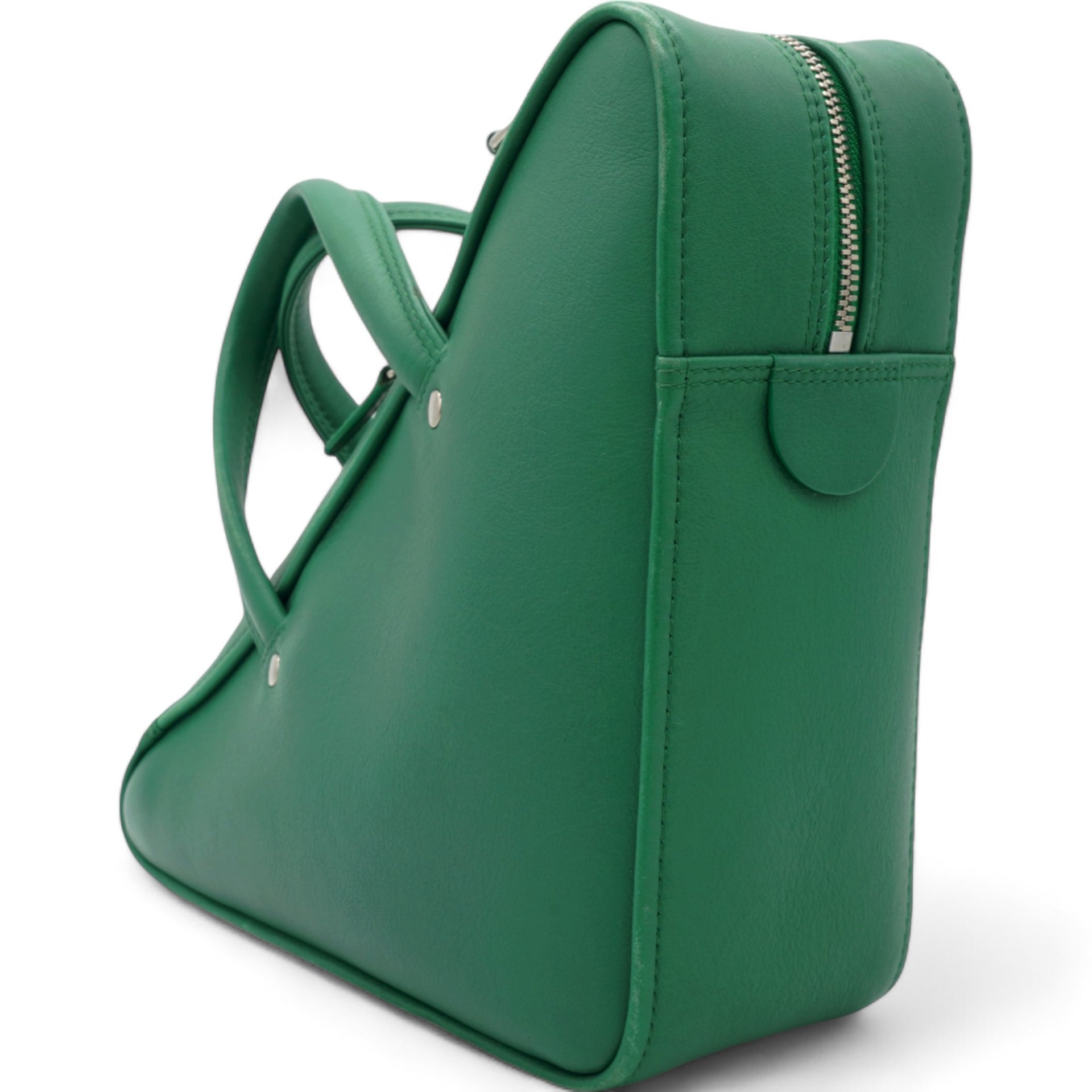 Shiny Day Calfskin S Triangle Duffle Vert Irlandais