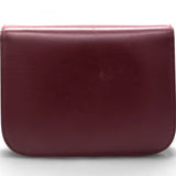 Box Calfskin Medium Classic Box Flap Bag Burgundy