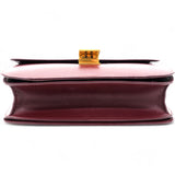 Box Calfskin Medium Classic Box Flap Bag Burgundy