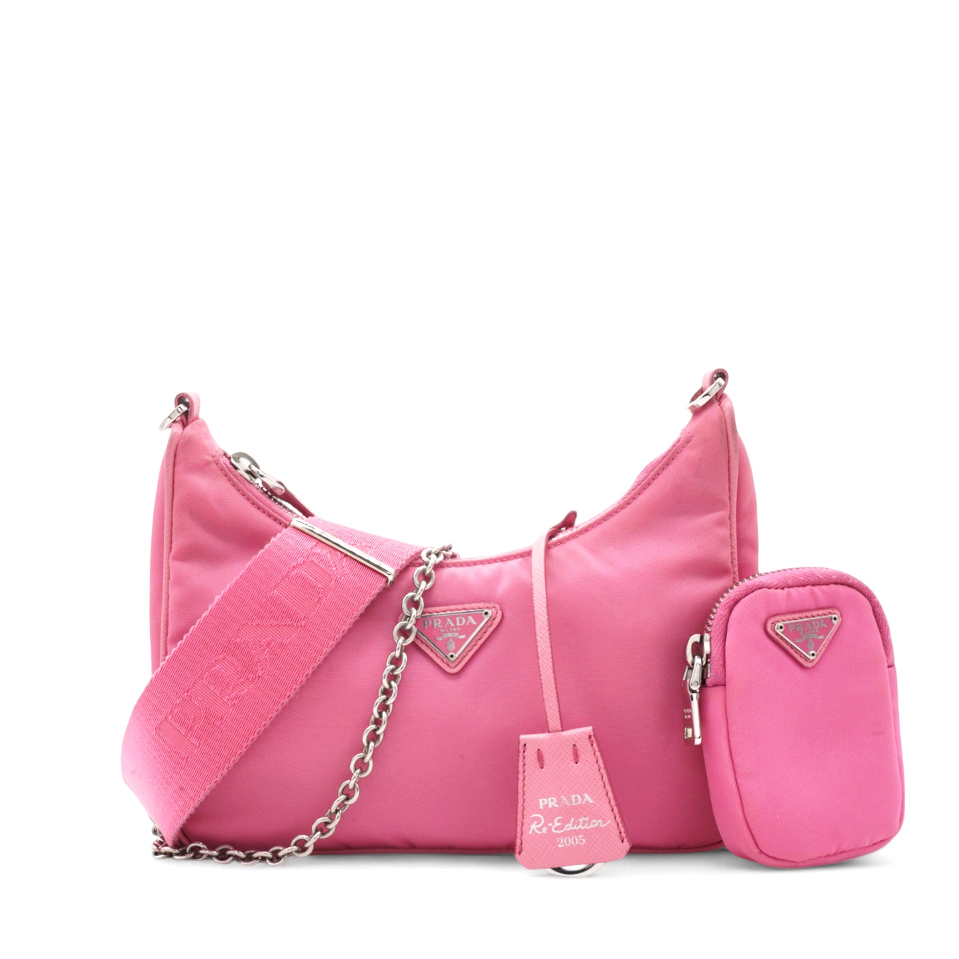 Nylon Re-Edition Shoulder Bag Pink