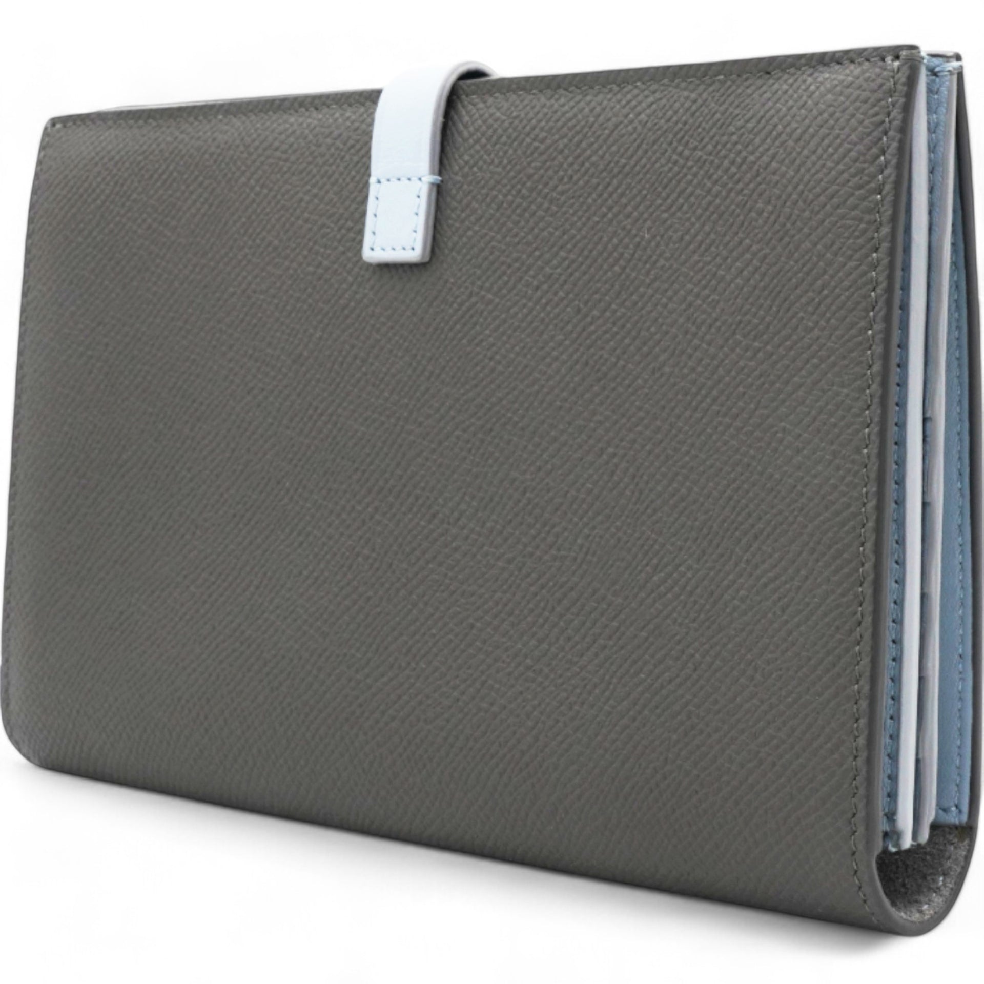 Strap Wallet Leather Grey