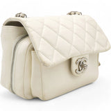 Square Flap Bag White