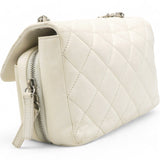 Square Flap Bag White