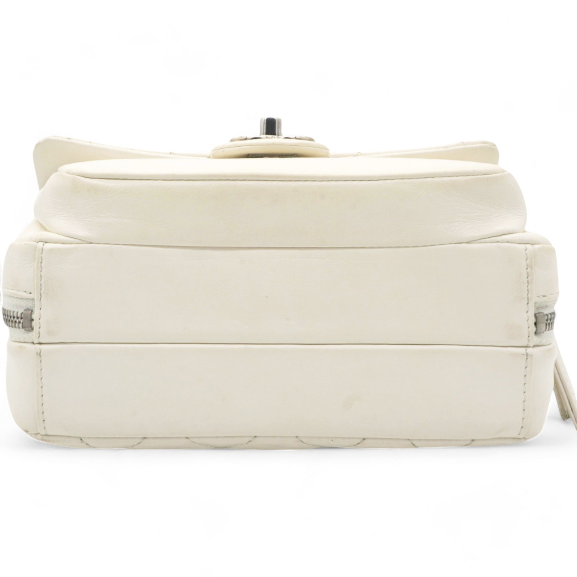 Square Flap Bag White