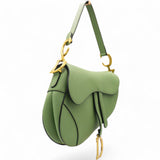 Grained Saddle Bag Green Medium