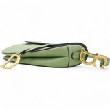 Grained Saddle Bag Green Medium