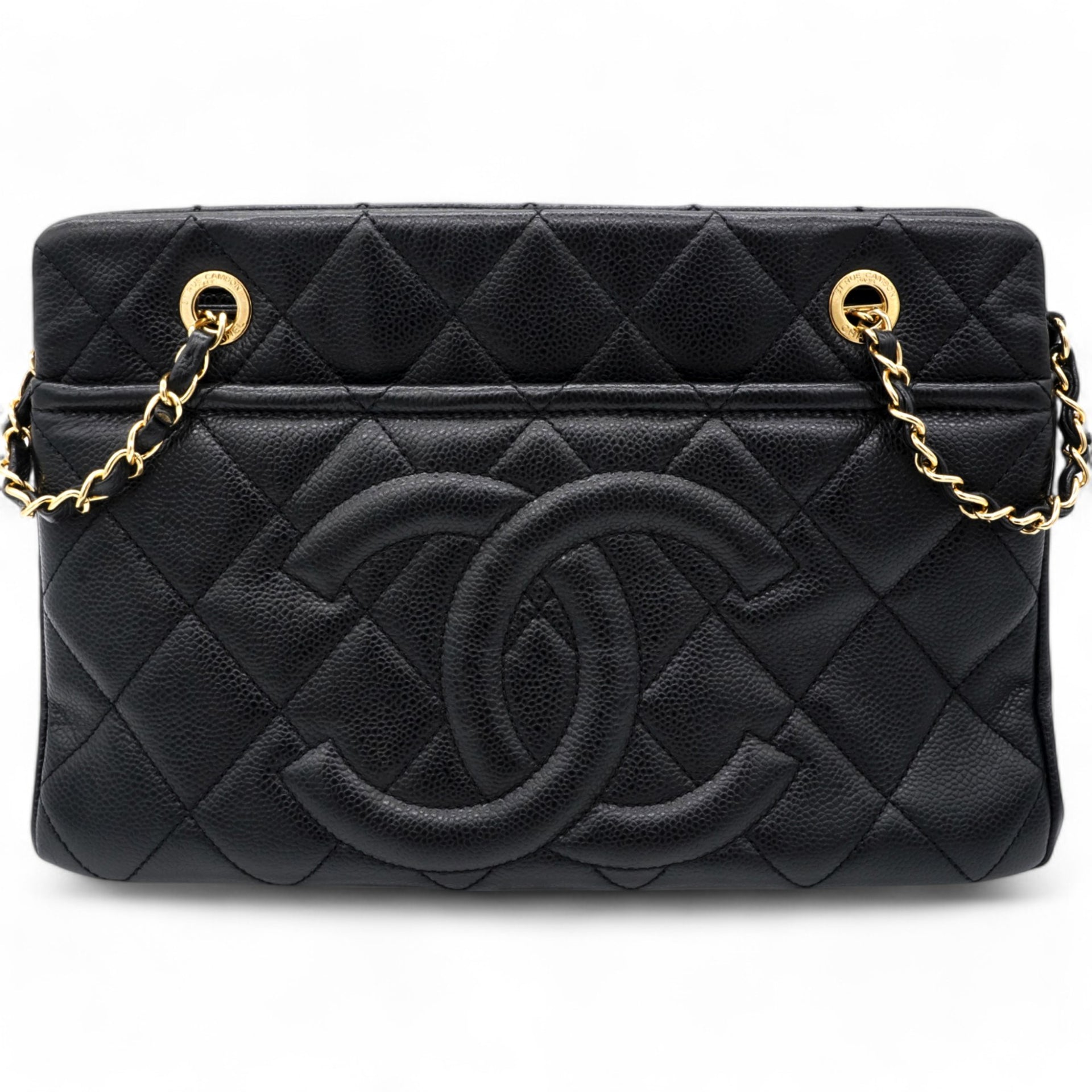 Caviar Quilted Timeless CC Soft Tote Black