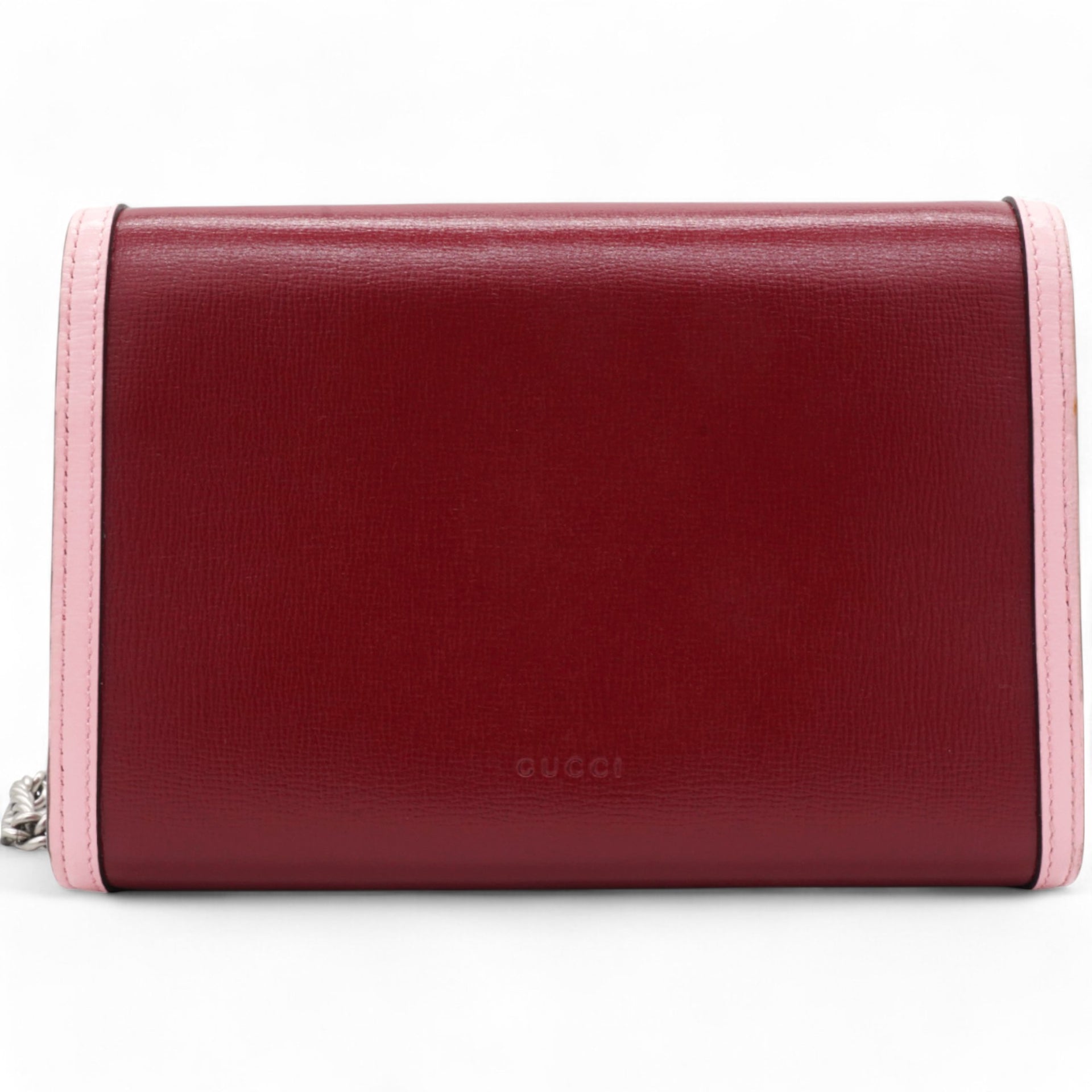 Azalea Enamel Mini Dionysus Chain Wallet Cherry Red Wild Rose Off