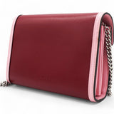 Azalea Enamel Mini Dionysus Chain Wallet Cherry Red Wild Rose Off