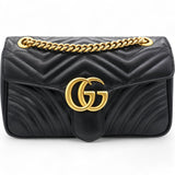 Matelasse Small GG Marmont Shoulder Bag Black