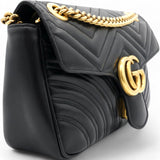 Matelasse Small GG Marmont Shoulder Bag Black