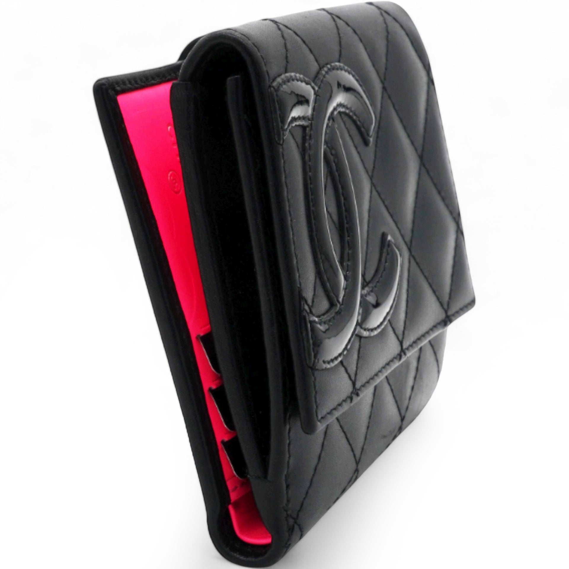 Cambon Compact Wallet Purse Black