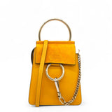 Suede Mini Faye Bracelet Bag Yellow