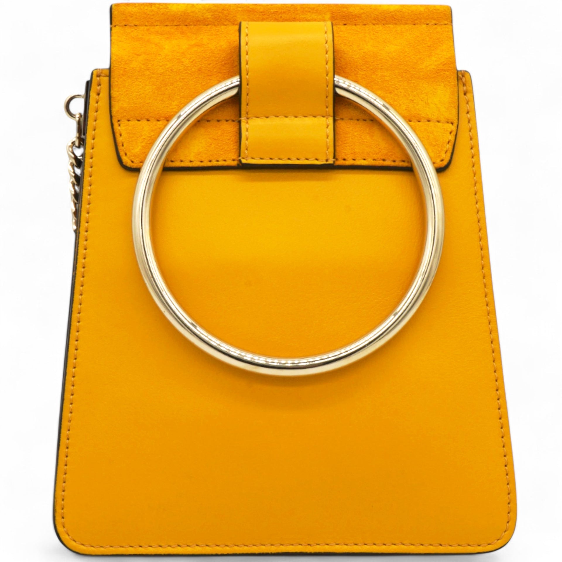 Suede Mini Faye Bracelet Bag Yellow