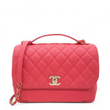 Caviar Quilted Business Affinity Flap Red