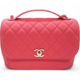 Caviar Quilted Business Affinity Flap Red